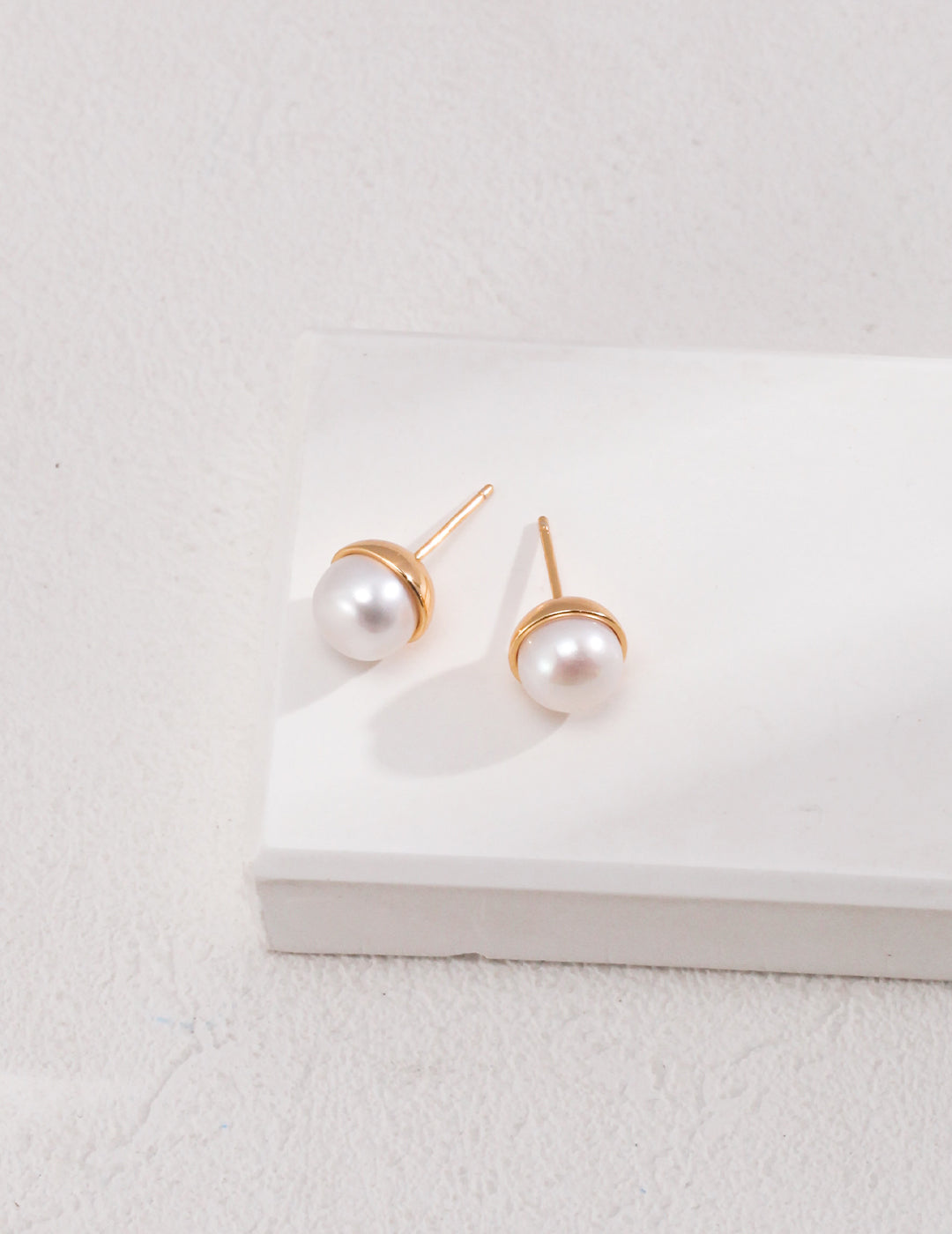 S925 Heart Pearl Earrings