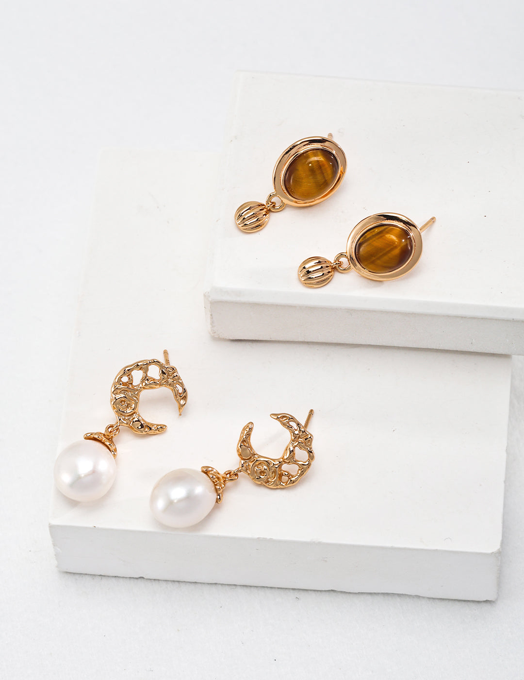 Mia's Crescent Pearl Earrings