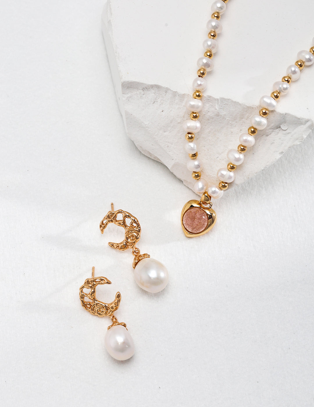 Mia's Crescent Pearl Earrings