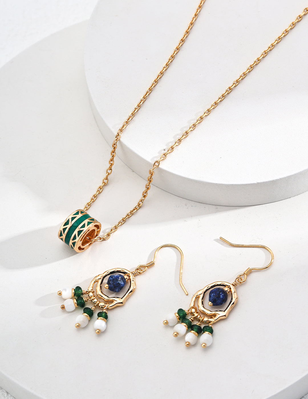 Medusa's Gemstone Drop Earrings