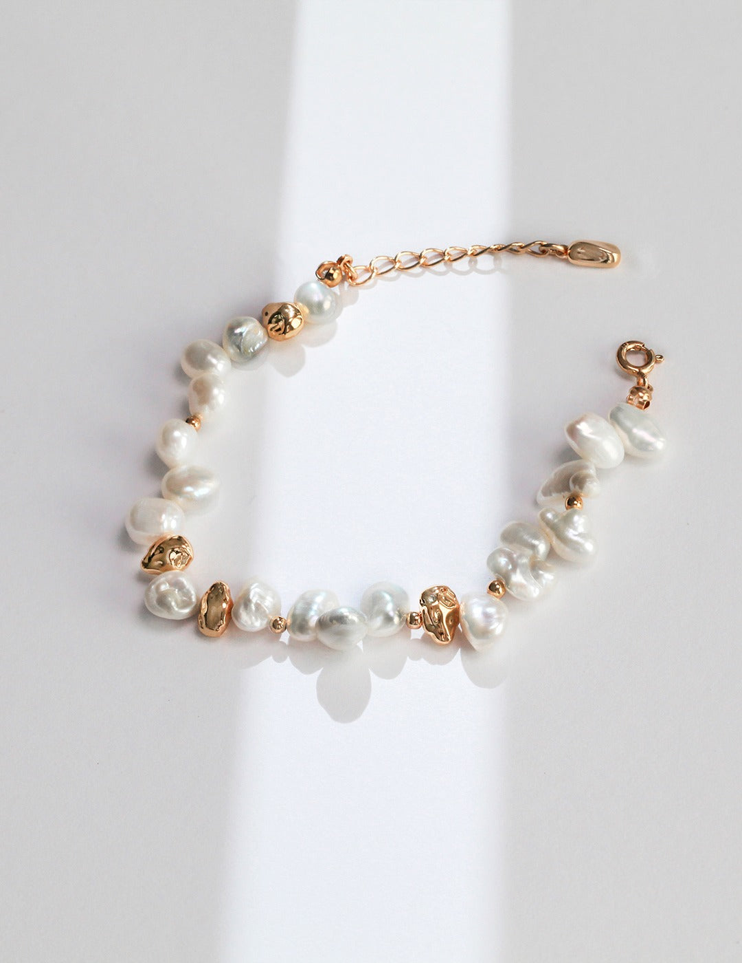 S925 Stone Shape Pearl Bracelet