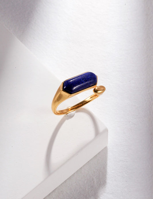 S925 Lapis Lazuli Open-ended Ring