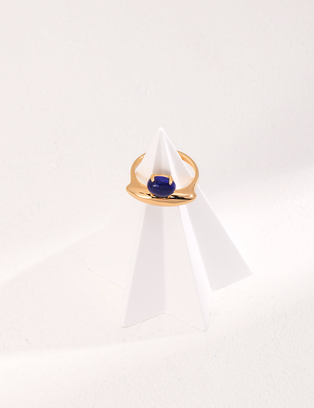 S925 Lapis Lazuli/Peacock Stone Minimalist Cone Design Ring