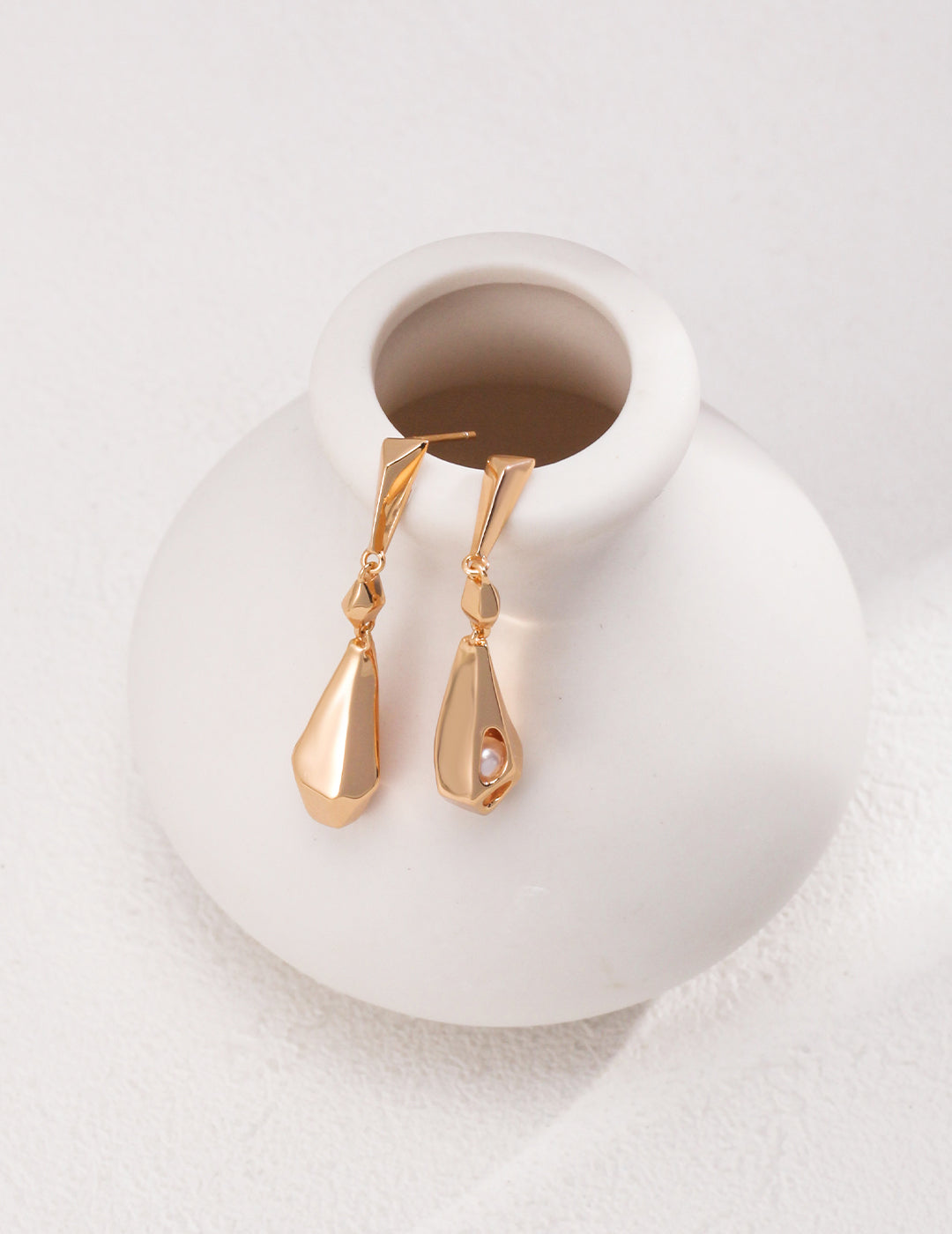 S925 Polygon Drop Earrings