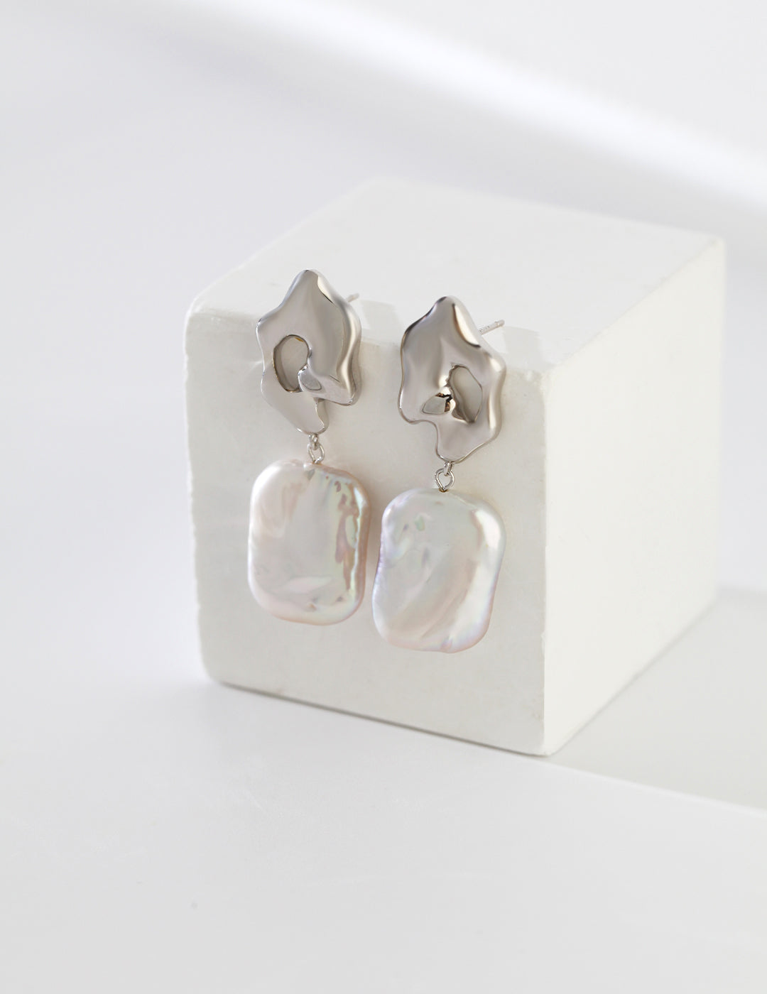 S925 Baroque Pearl Drop Earrings