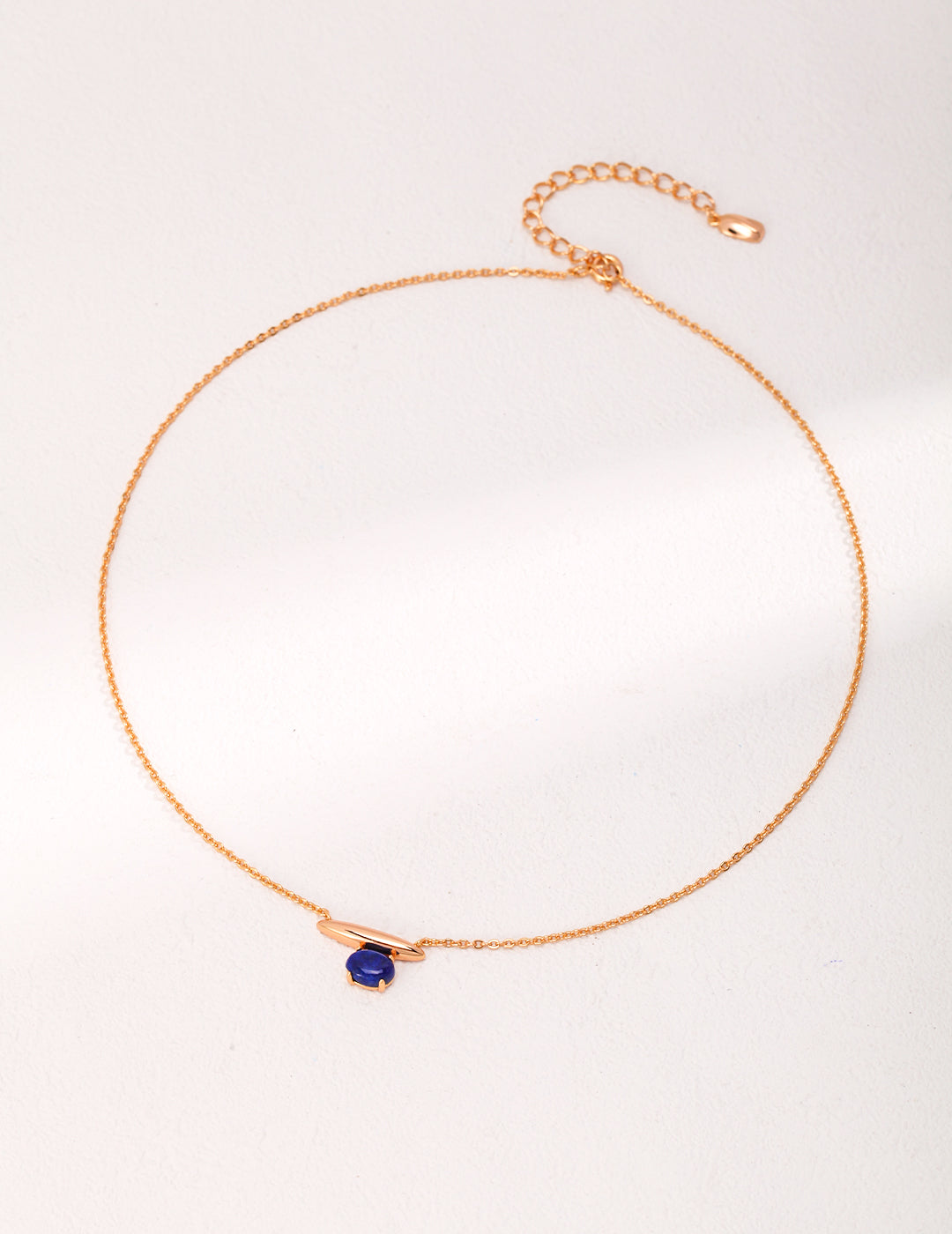 S925 Lapis Lazuli/Peacock Stone Minimalist Cone Design Necklace