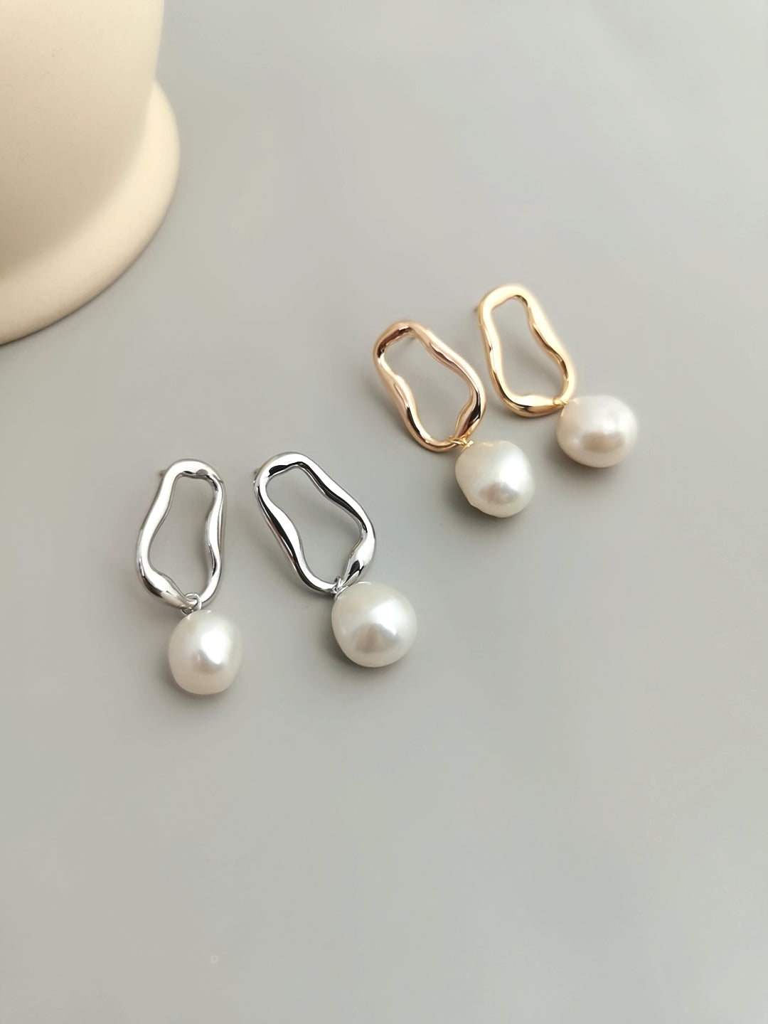 S925 Baroque Pearl Drop Earrings