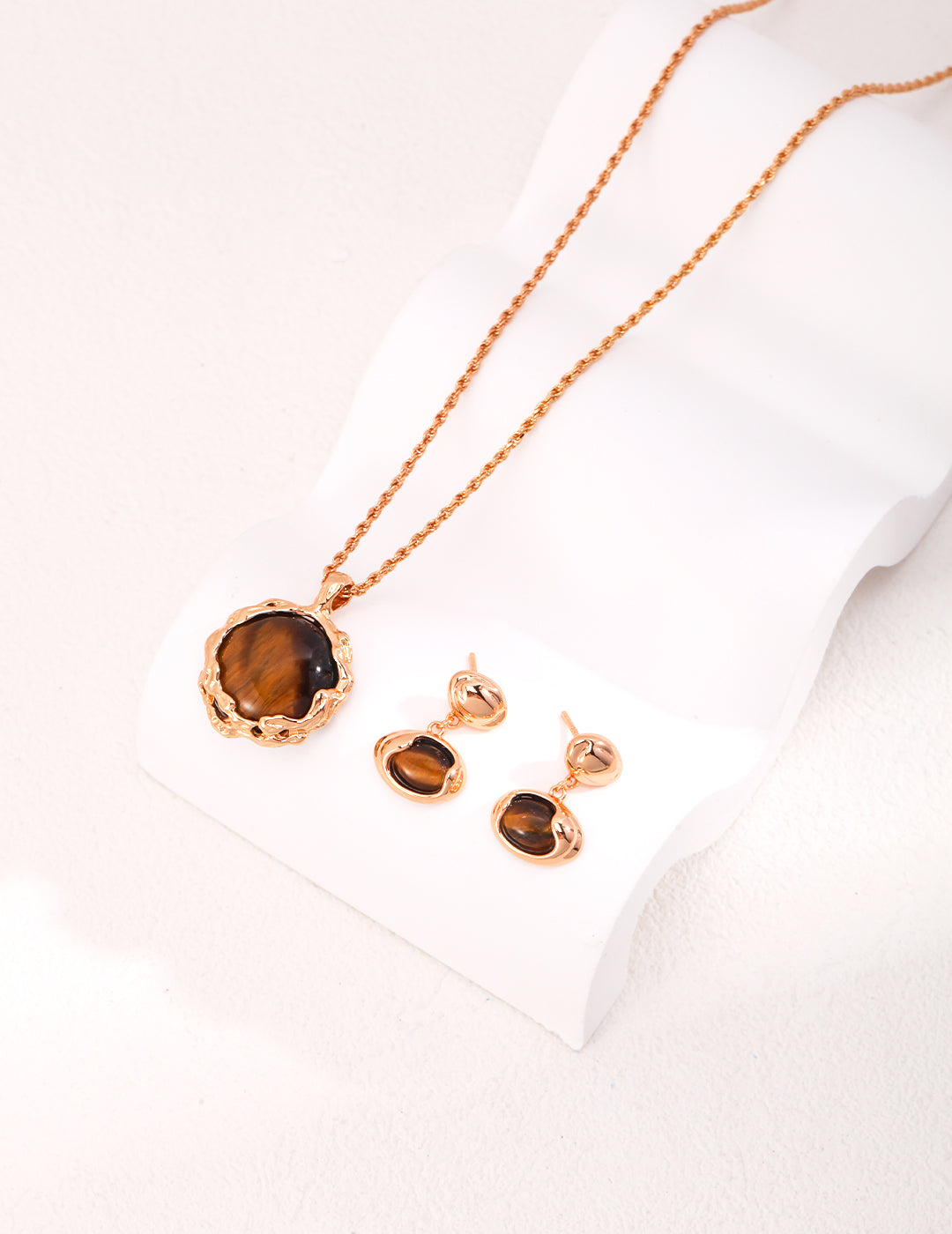 S925 Tiger's Eye Stone Necklace