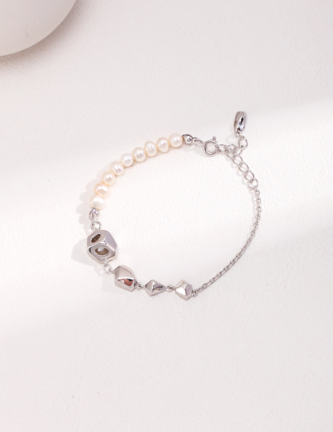 S925 Irregular Design Pearl Bracelet