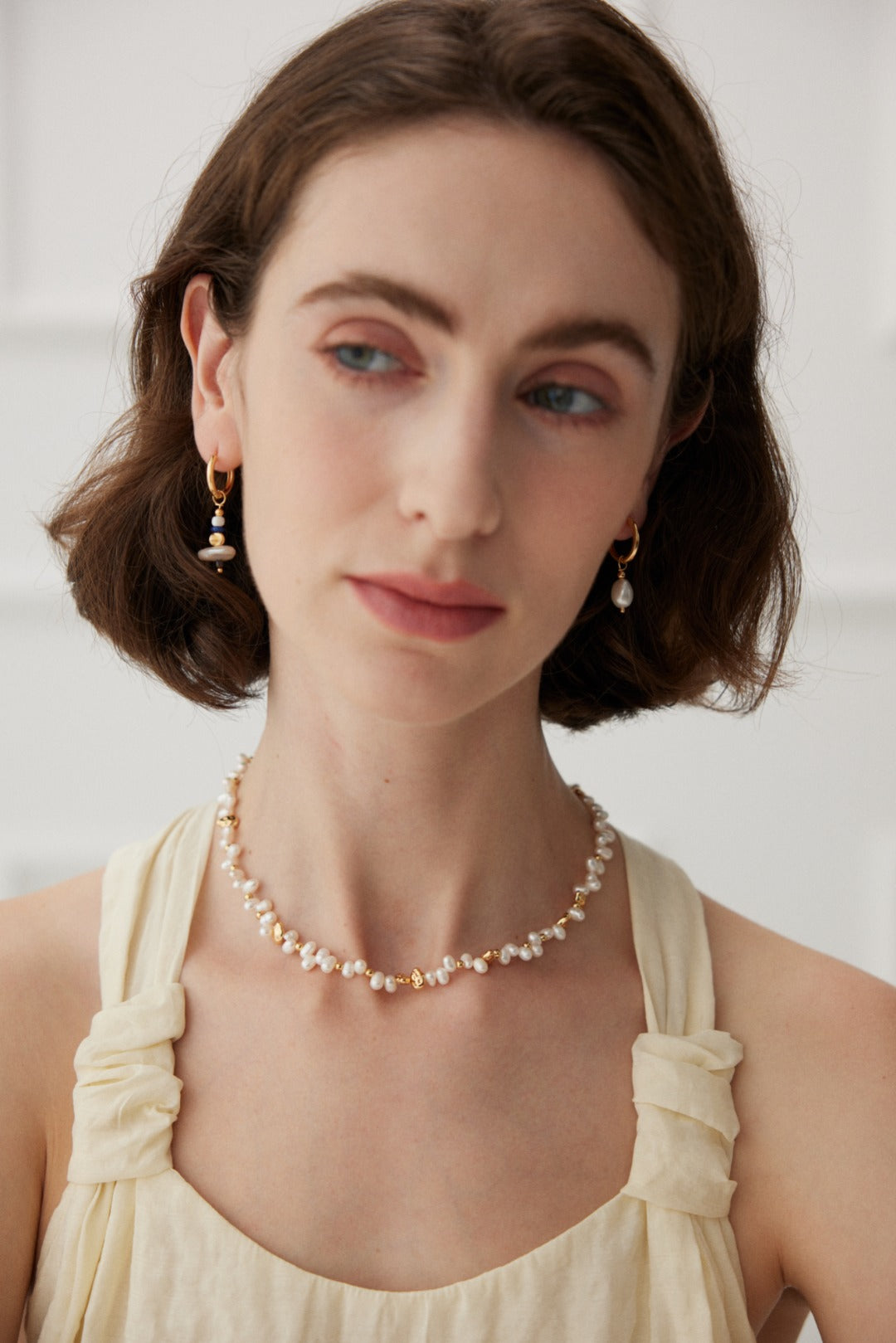 S925 Scattered Pearl Necklace