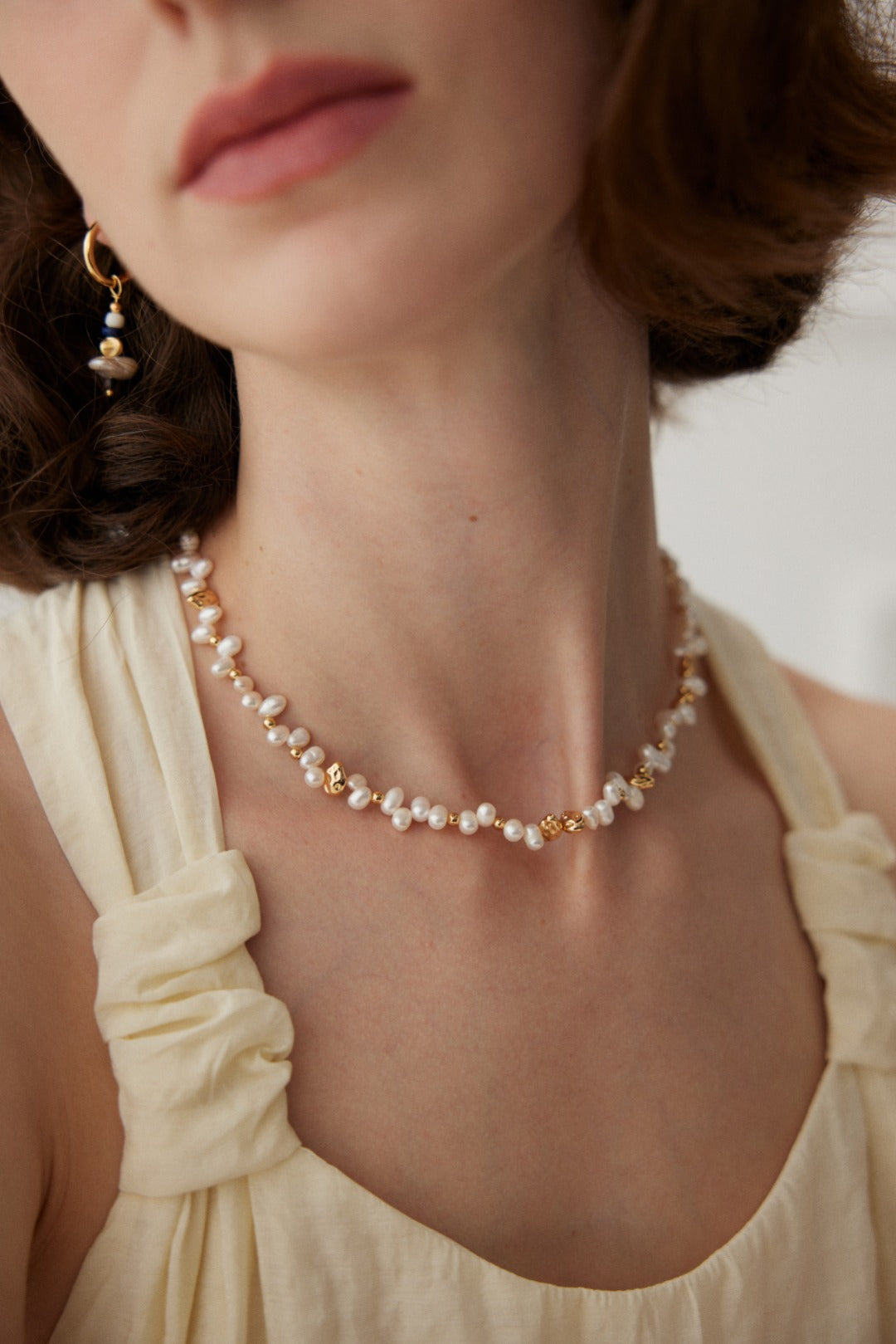 S925 Scattered Pearl Necklace