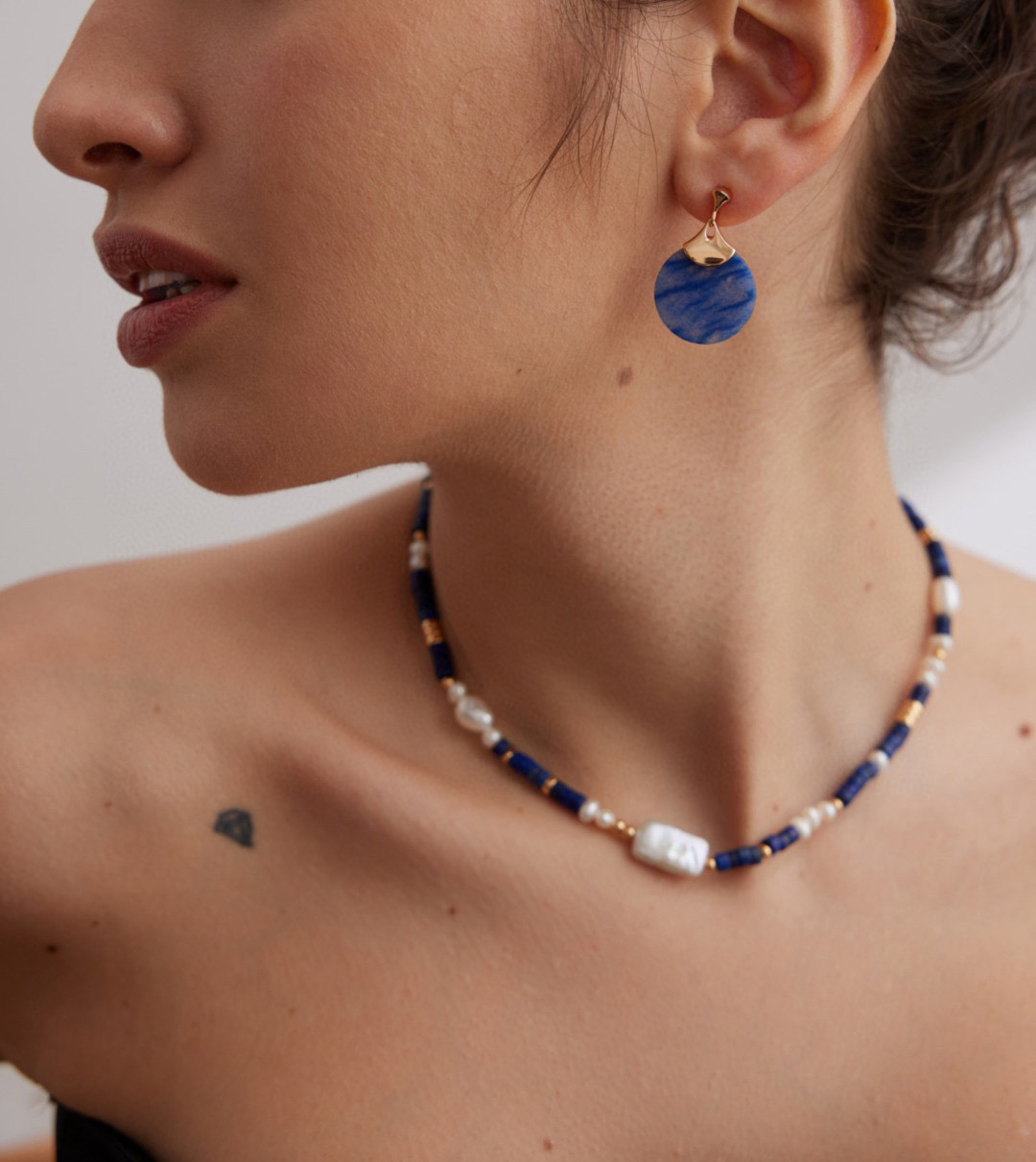 Ocean Serenade Set - Blue Dongling Jade Earrings - Lucianna Fine Jewelry