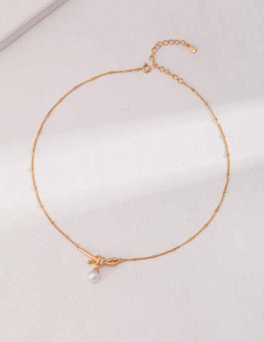 S925 Simple Pearl Necklace