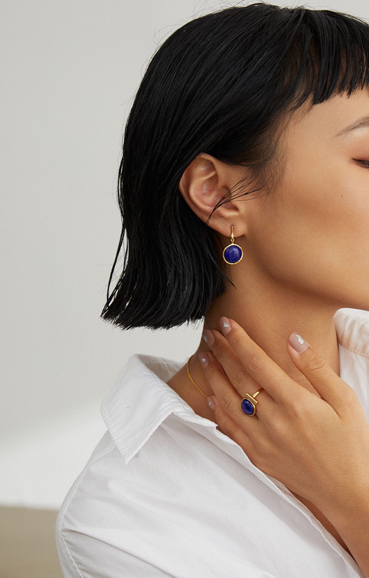 S925 Lapis Lazuli Earrings