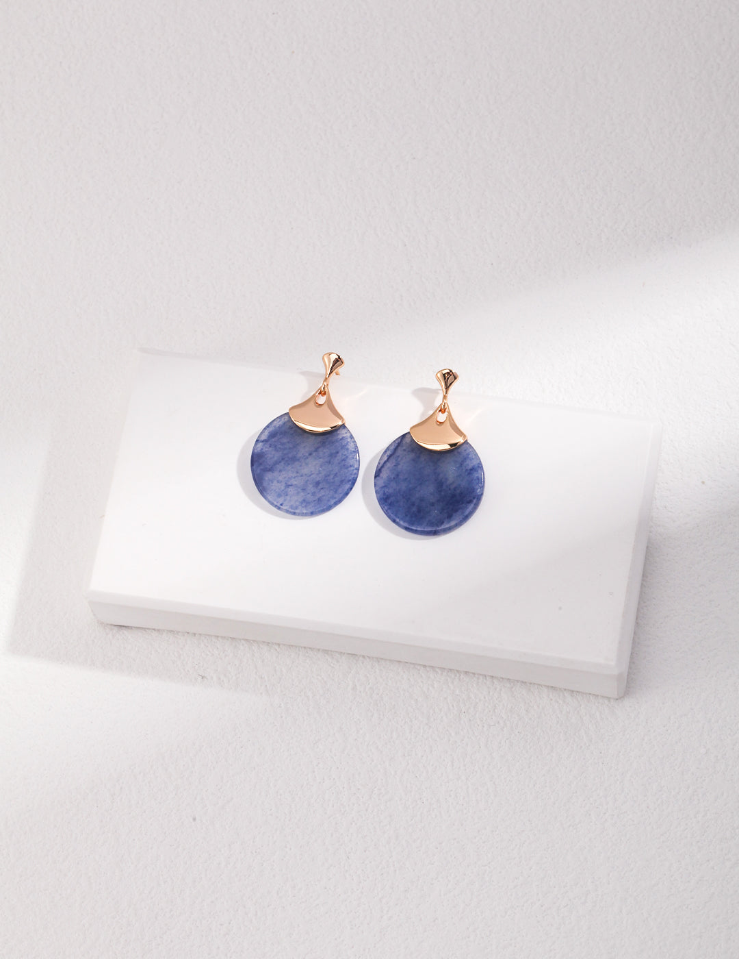 Ocean Serenade Set - Blue Dongling Jade Earrings - Lucianna Fine Jewelry