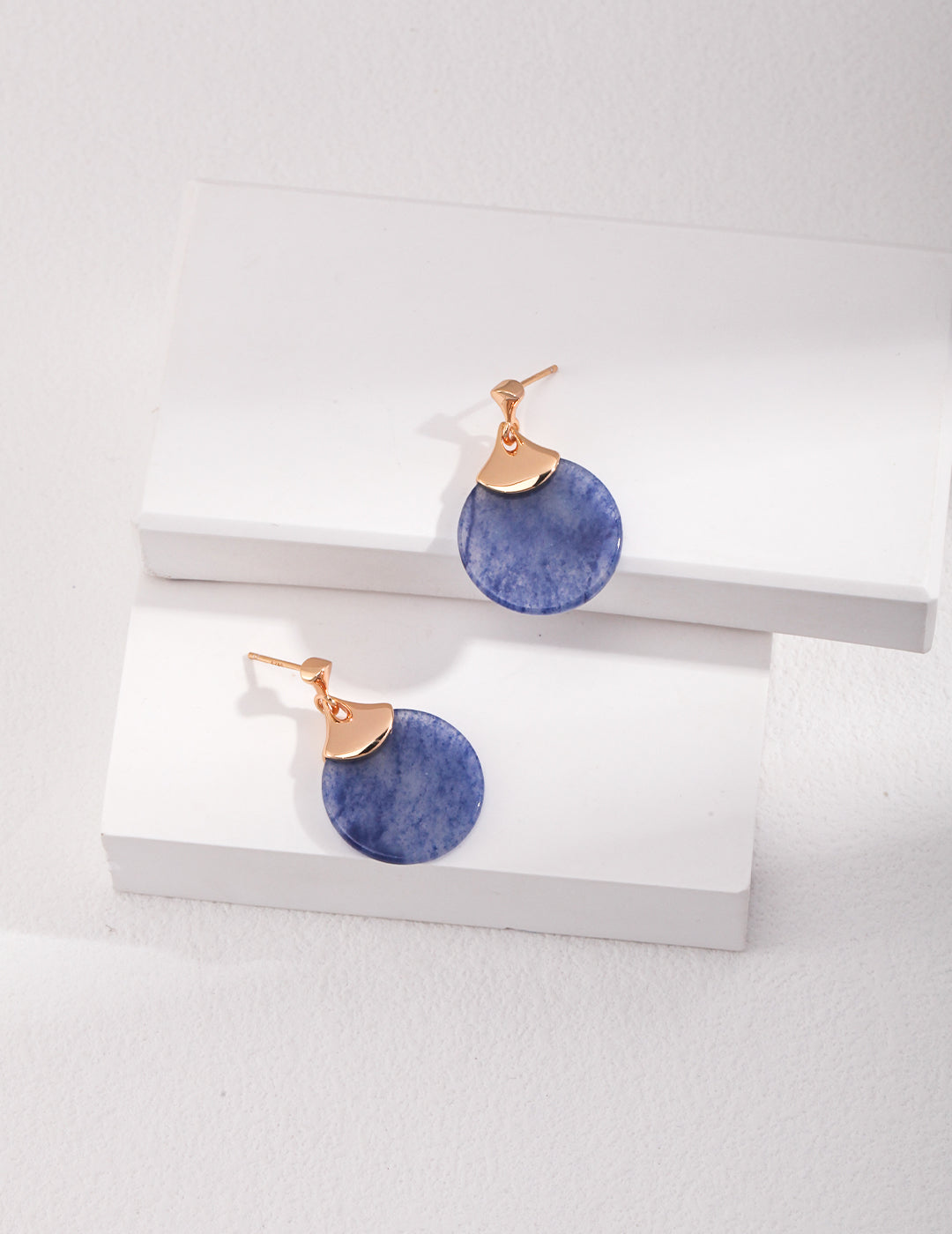 Ocean Serenade Set - Blue Dongling Jade Earrings - Lucianna Fine Jewelry