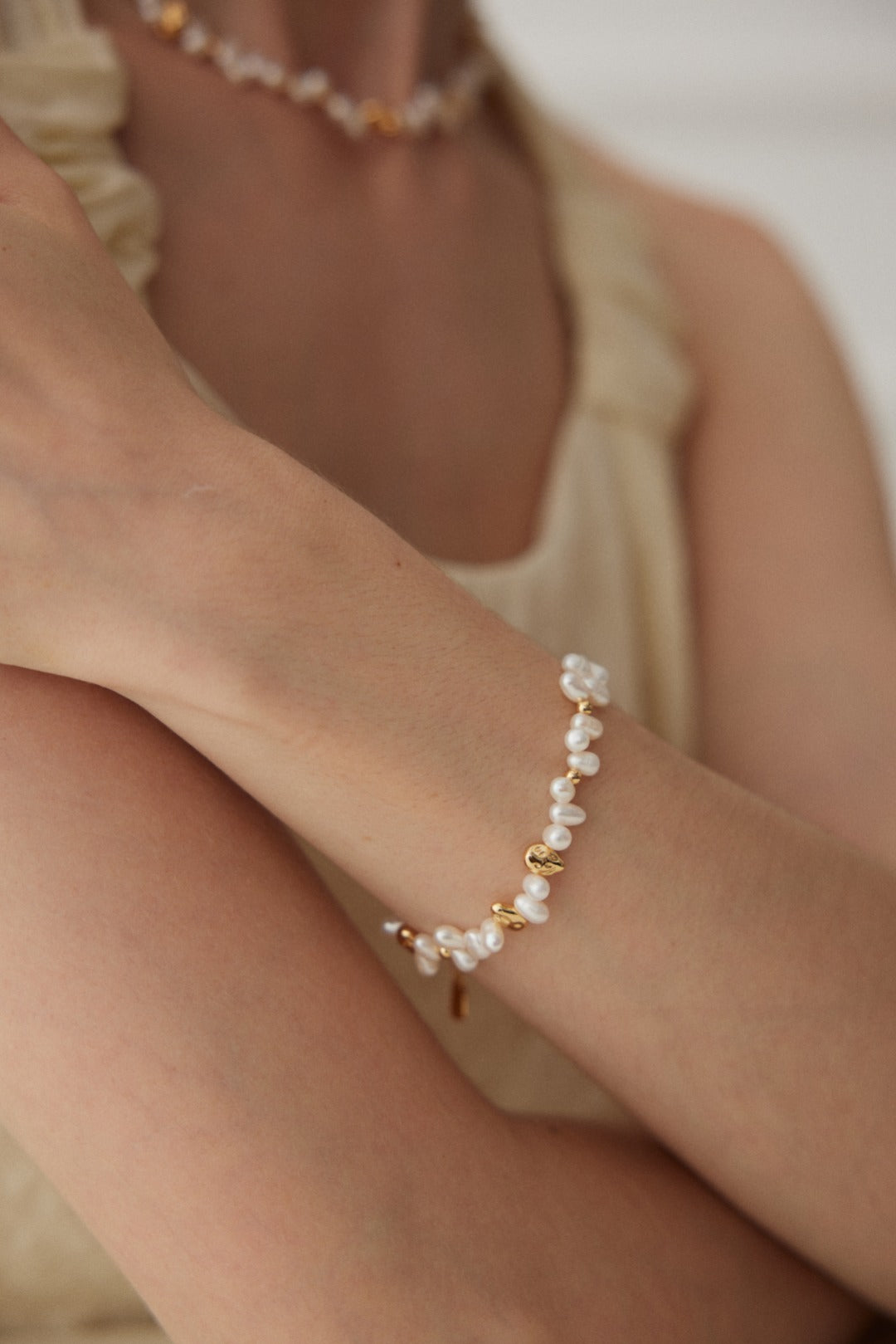 S925 Scattered Pearl Bracelet