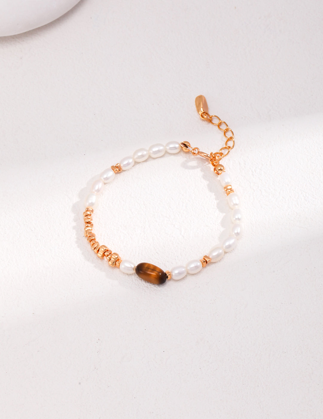 S925 Tiger's Eye Stone Pearl Bracelet