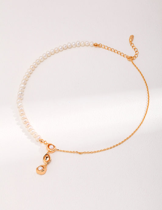 S925 Natural Pearl Pendant Necklace