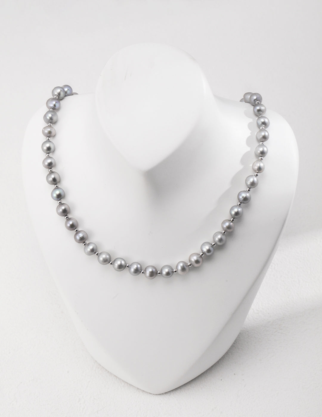 S925 Grey Pearl Necklace