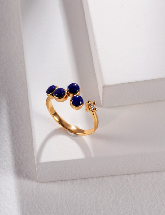 S925 Lapis Lazuli Open-ended Ring
